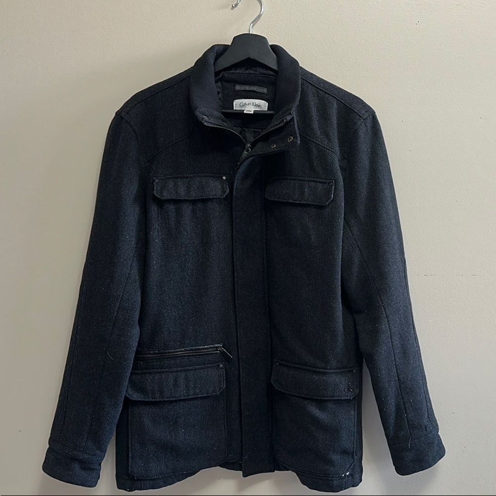 Calvin Klein Men's Black Military Jacket